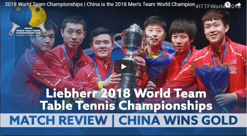 2018 World Team Championships , China is the 2018 Men's Team World Champion