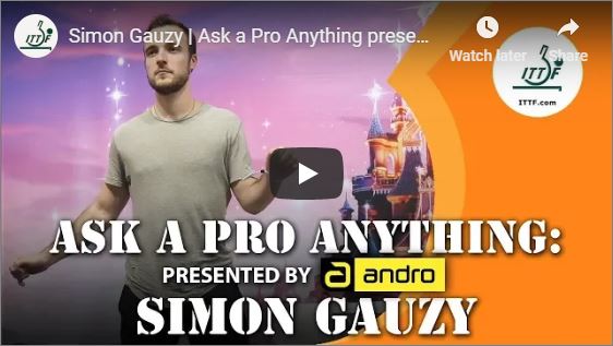Simon Gauzy -  Ask a Pro Anything presented by andro