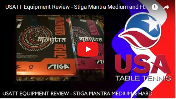 USATT STIGA Mantra Review,Stiga Eternity VPS with Stiga Mantra M Rubber