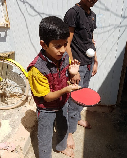 ITTF Nittaku Dream Building with Refugees Project at Za'atari Refugee Camp