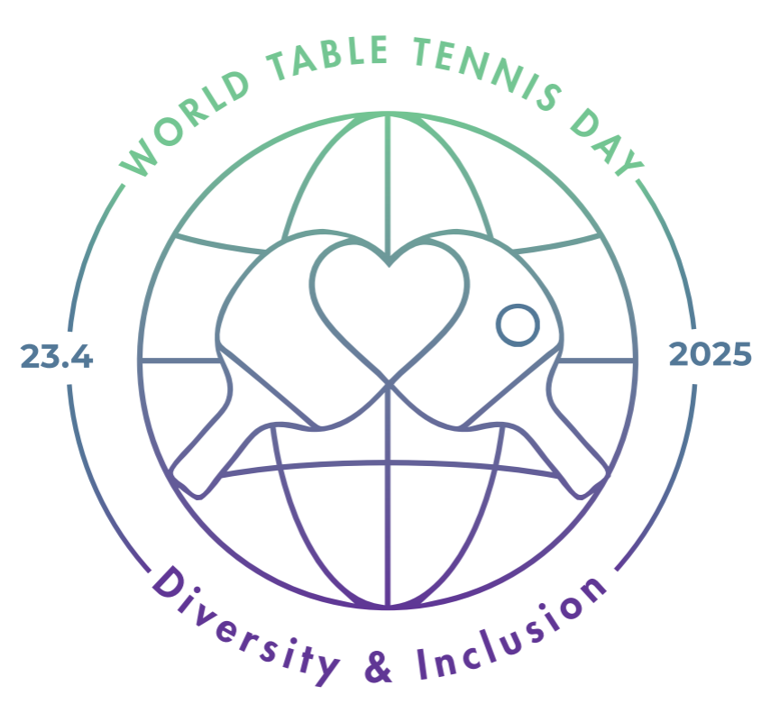 2025 World Table Tennis Day Logo,,,,,,,,,Christian Lillieroos teaching one of his students,