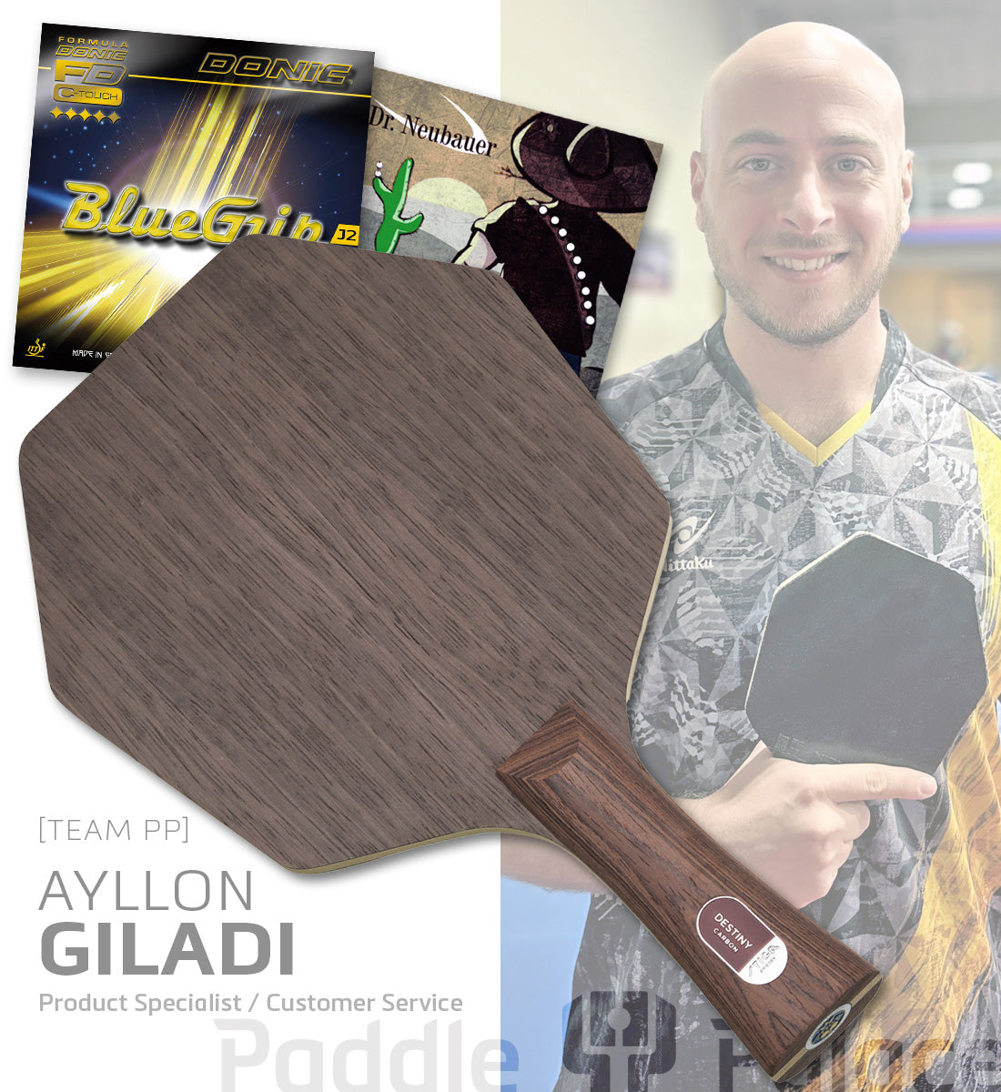 STAFF SPECIAL: Stiga Destiny Carbon Cybershape w/ BlueGrip J2 & Desperado Reloaded